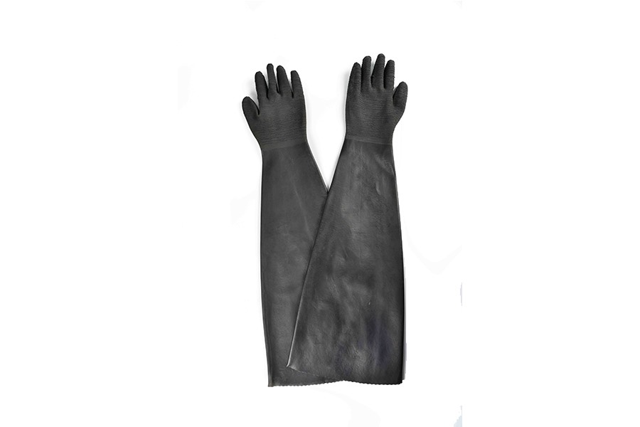 6532 crinkled rubber glove 32”